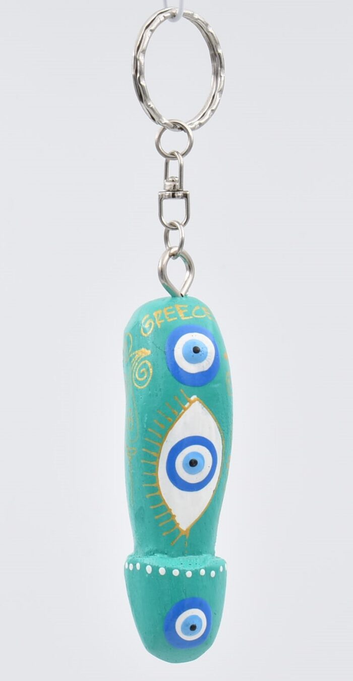 Μπρελόκ Ξύλινος Φαλλός Με Μάτι - Image 5