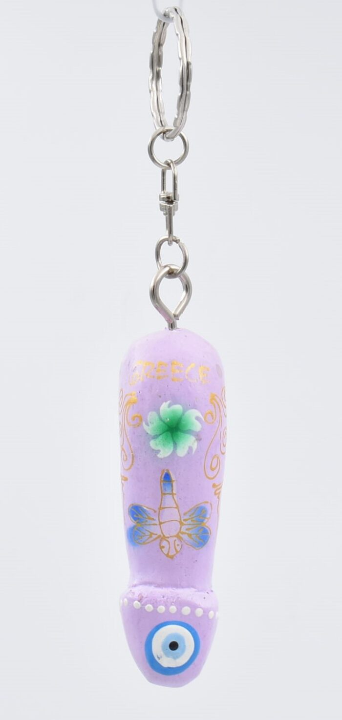 Μπρελόκ Ξύλινος Φαλλός Με Πεταλούδα - Image 5