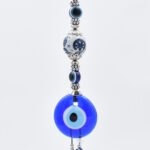 Μάτι Γούρι Κρεμαστό με Λευκή Κεραμική Μπίλια