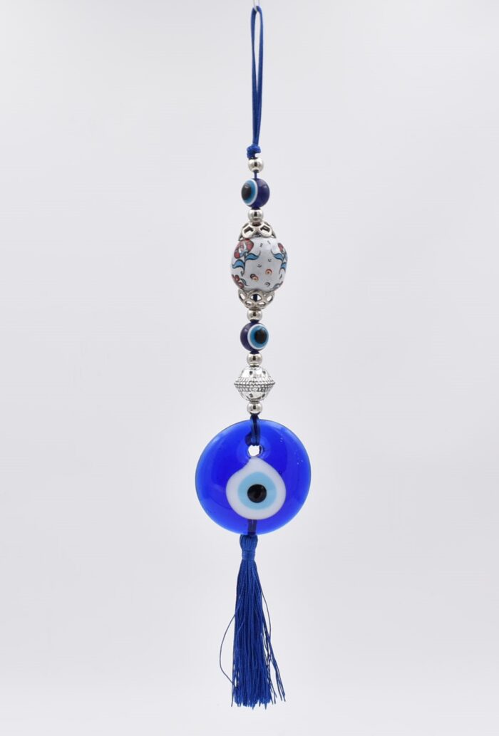 Μάτι Γούρι Κρεμαστό με Λευκή Κεραμική Μπίλια - Image 6