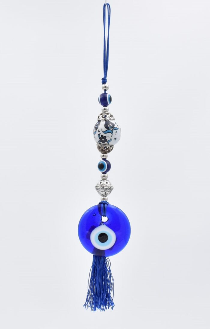 Μάτι Γούρι Κρεμαστό με Λευκή Κεραμική Μπίλια - Image 5