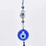 Μάτι Γούρι Κρεμαστό με Λευκή Κεραμική Μπίλια