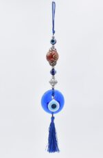 Μάτι Γούρι Κρεμαστό με Κόκκινη Κεραμική Μπίλια - Image 3