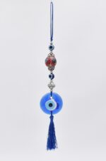 Μάτι Γούρι Κρεμαστό με Κόκκινη Κεραμική Μπίλια - Image 4