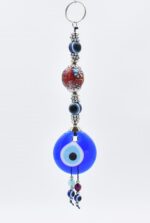 Μάτι Γούρι Κρεμαστό με Κόκκινη Κεραμική Μπίλια - Image 3