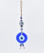 Μάτι Γούρι Κρεμαστό με Λευκή Κεραμική Μπίλια - Image 2