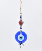 Μάτι Γούρι Κρεμαστό με Κόκκινη Κεραμική Μπίλια