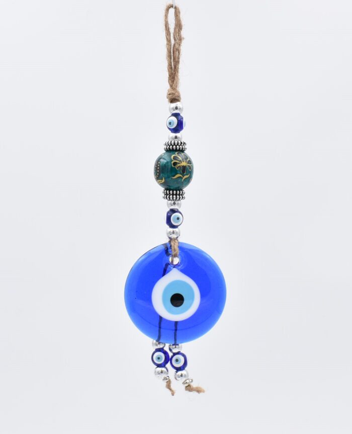 Μάτι Γούρι Κρεμαστό με Πράσινη Κεραμική Μπίλια - Image 2