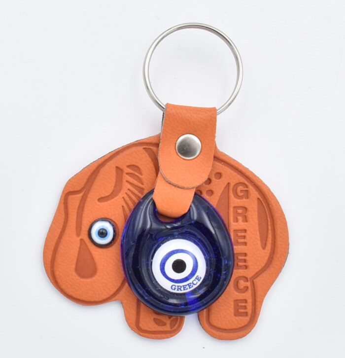 Μπρελόκ  Δερμάτινο Ελέφαντα  με Μάτι & Ακρόπολη – Greece - Image 6