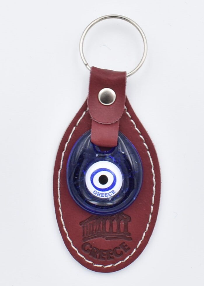Μπρελόκ  Δερμάτινο  με Μάτι & Ακρόπολη – Greece - Image 6
