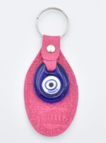 Μπρελόκ  Δερμάτινο Ανάγλυφο Μοτίβο Σπείρα με Μάτι & Ακρόπολη – Greece - Image 6