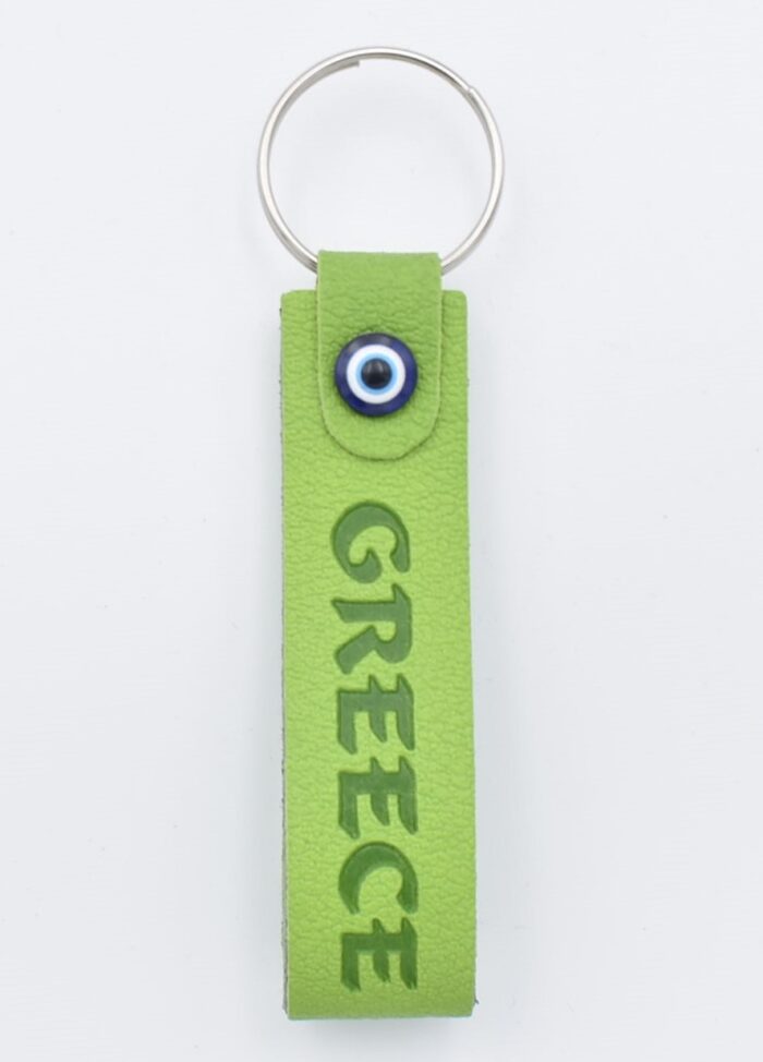 Μπρελόκ  Δερμάτινο Σχήμα Λωρίδα  με Μάτι  – Greece - Image 6