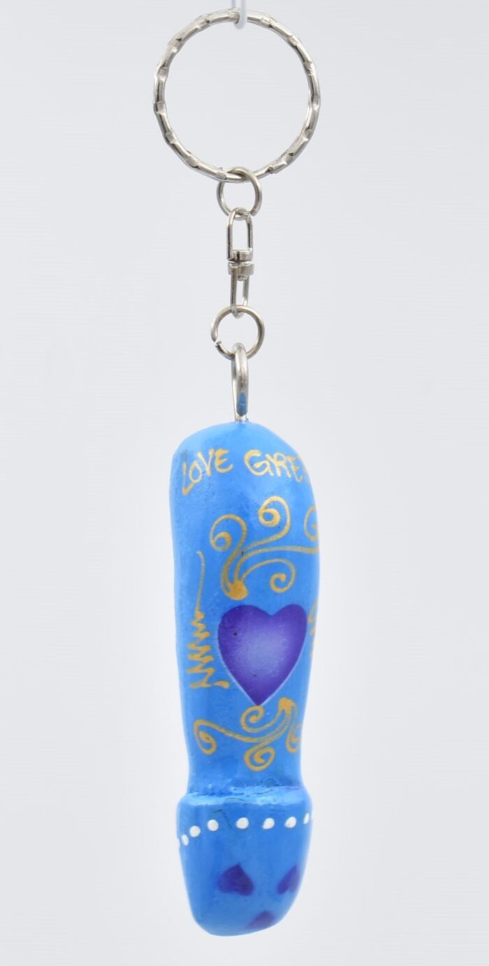 Μπρελόκ Ξύλινος Φαλλός Με Καρδιά &  Λουλούδι - Image 6