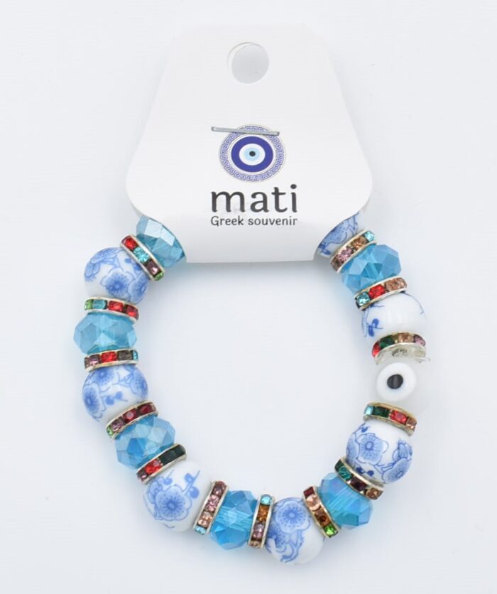 Βραχιόλι με κρυστάλλινη κεραμική χάντρα - Image 6