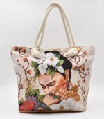 Τσάντα Ώμου – Παραλίας Υφαντή Φρίντα Κάλο – Frida Kahlo