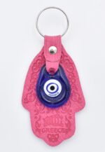 Μπρελόκ  Δερμάτινο Χέρι Φατμά με Μάτι & Ακρόπολη – Greece - Image 7