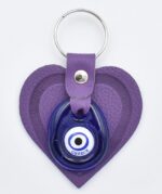 Μπρελόκ  Δερμάτινο Καρδιά με Μάτι & Ακρόπολη – Greece - Image 7