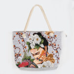 Τσάντα Ώμου – Παραλίας Υφαντή Φρίντα Κάλο – Frida Kahlo - Image 2