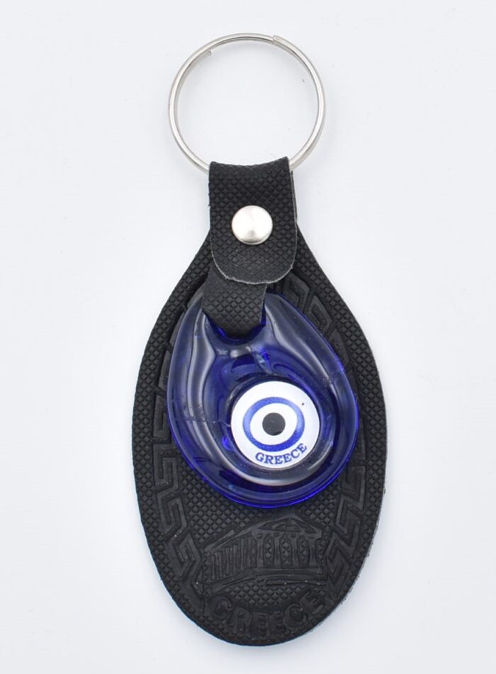 Μπρελόκ  Δερμάτινο Μαίανδρο με Μάτι & Ακρόπολη – Greece - Image 8