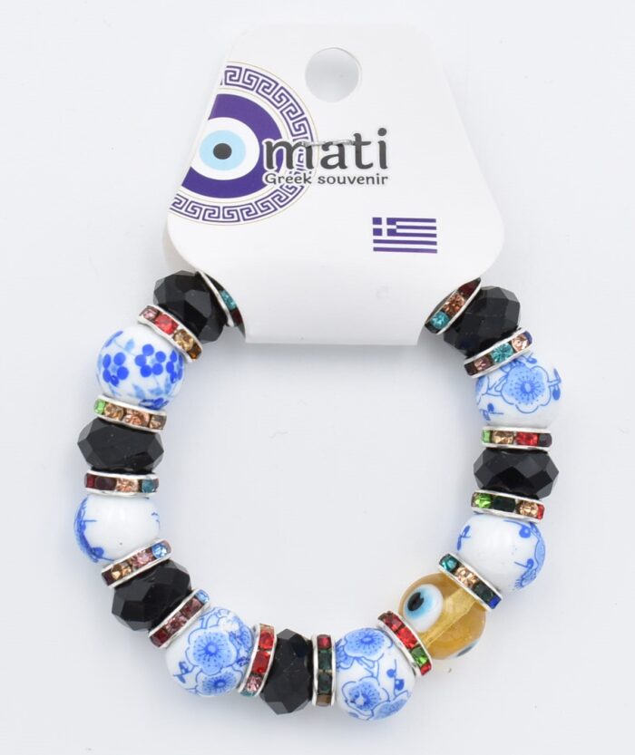 Βραχιόλι με κρυστάλλινη κεραμική χάντρα - Image 8