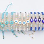 Βραχιόλι Μακραμέ με Μάτι και Χάντρες