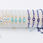 Βραχιόλι Σκοινάκι με  Μάτι και Χάντρες