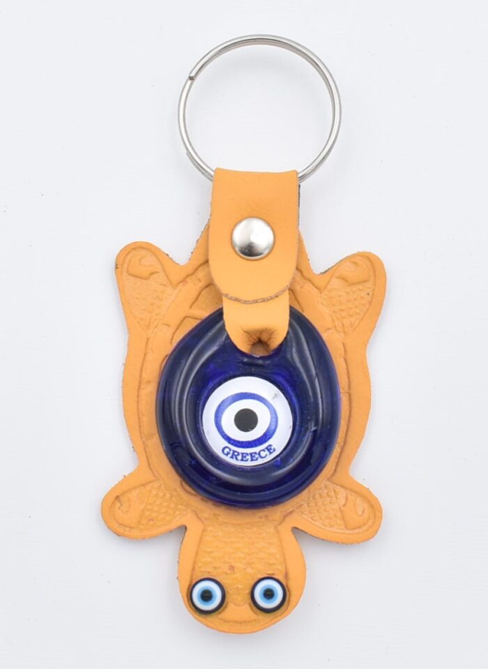 Μπρελόκ  Δερμάτινο Χελώνα με Μάτι & Ακρόπολη – Greece - Image 9