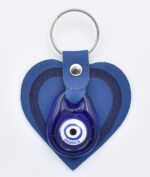 Μπρελόκ  Δερμάτινο Καρδιά με Μάτι & Ακρόπολη – Greece - Image 9