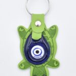 Μπρελόκ  Δερμάτινο Χελώνα με Μάτι & Ακρόπολη – Greece