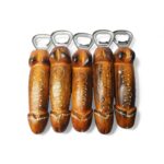 Ξύλινος Φαλλός Ανοιχτήρι Ανάγλυφος Καφέ - Image 4