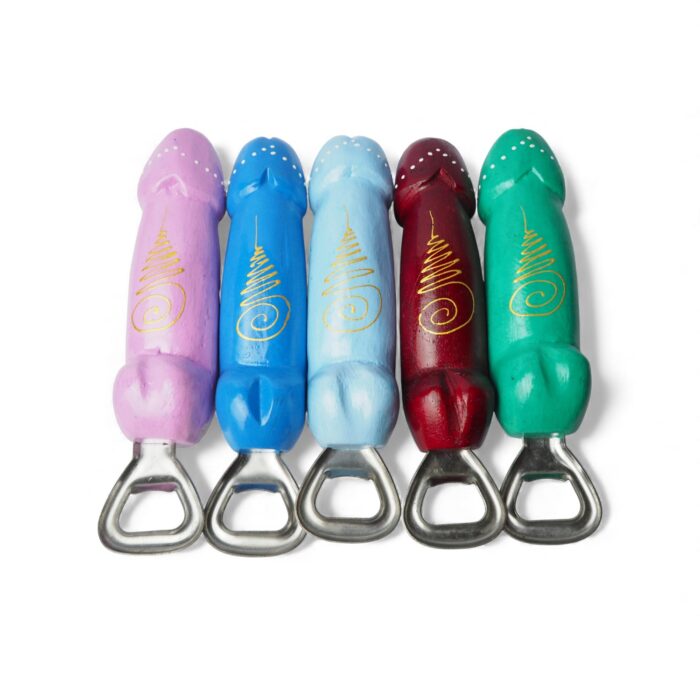 Ξύλινος Φαλλός Ανοιχτήρι με Καρδιά & Λουλούδι - Image 8