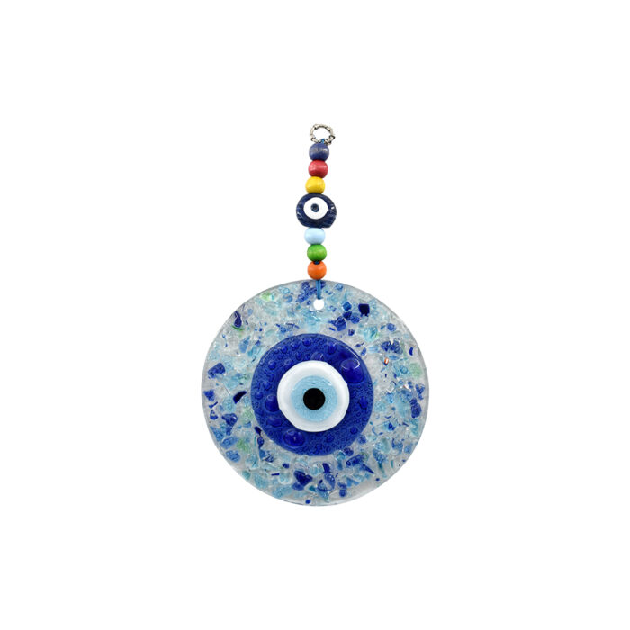 Φυσητό Κρεμαστό Μάτι με Μπλε Πετραδάκια - Image 3