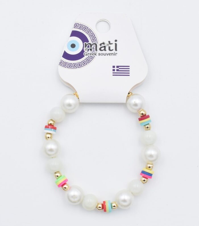 Βραχιόλι με χάντρες  & πολύχρωμα στοιχεία - Image 2