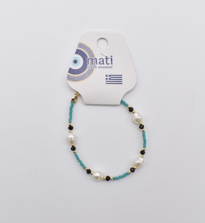 Βραχιόλι με χάντρες  & πολύχρωμα στοιχεία - Image 18