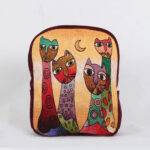 Τσάντα Πλάτης Υφαντή Γάτα
