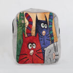 Τσάντα Πλάτης Υφαντή Γάτα