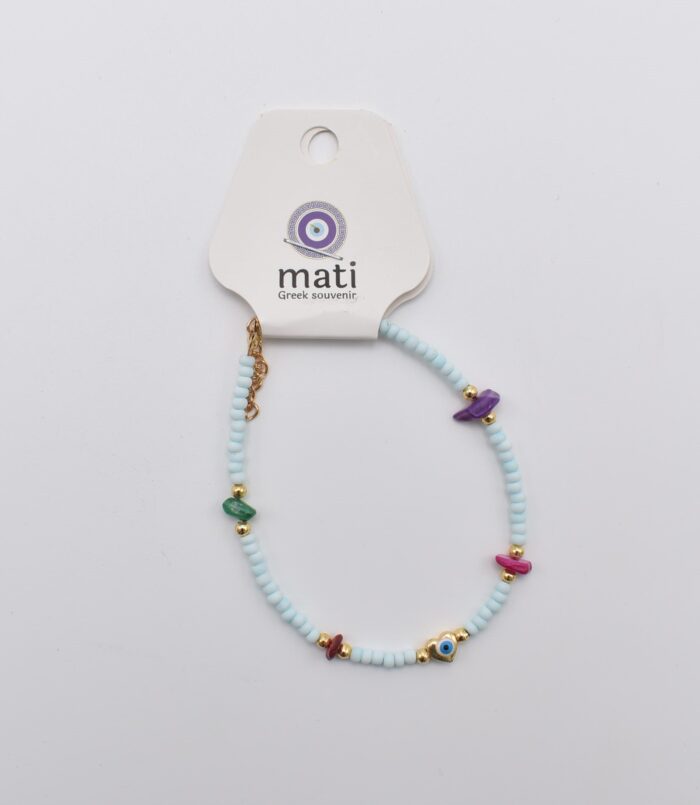 Βραχιόλι με χάντρες  & πολύχρωμα στοιχεία - Image 20