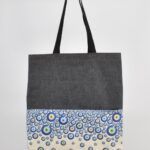 Τσάντα Ώμου Τζιν με Σχέδιο Μάτι