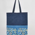 Τσάντα Ώμου Τζιν με Σχέδιο Μάτι