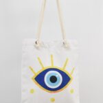Τσάντα Ώμου Τυπωμένη Μάτι