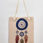 Τσάντα Ώμου Υφαντή Μάτι