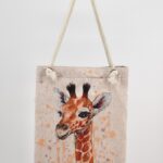 Τσάντα Ώμου Υφαντή Καμηλοπάρδαλη