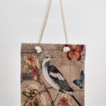 Τσάντα Ώμου Υφαντή Πτηνό