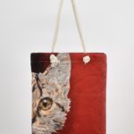 Τσάντα Ώμου Υφαντή Γάτα