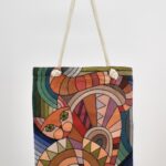 Τσάντα Ώμου Υφαντή Γάτα