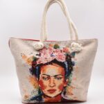 Τσάντα Ώμου - Παραλίας  Υφαντή Φρίντα Κάλο – Frida Kahlo