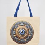 Τσάντα Ώμου Καμβάς Μάτι