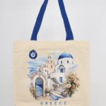 Τσάντα Ώμου Καμβάς Τοπίο - Εκκλησία