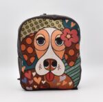 Τσάντα Πλάτης Υφαντή με Σκύλο