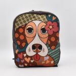 Τσάντα Πλάτης Υφαντή με Σκύλο